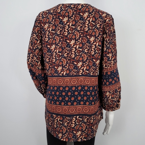 Nwot Daniel Rainn Tassel Tie Long Sleeve Blouse - Picture 7 of 11